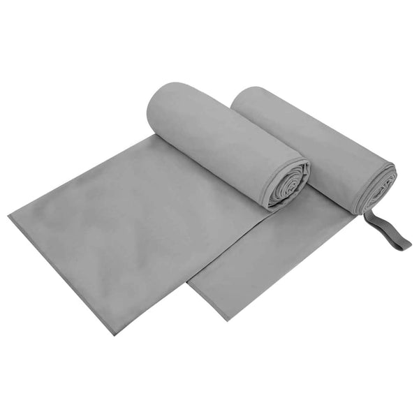 Urheilupyyhkeet 2 pcs Tummanharmaa 200 x 100 cm