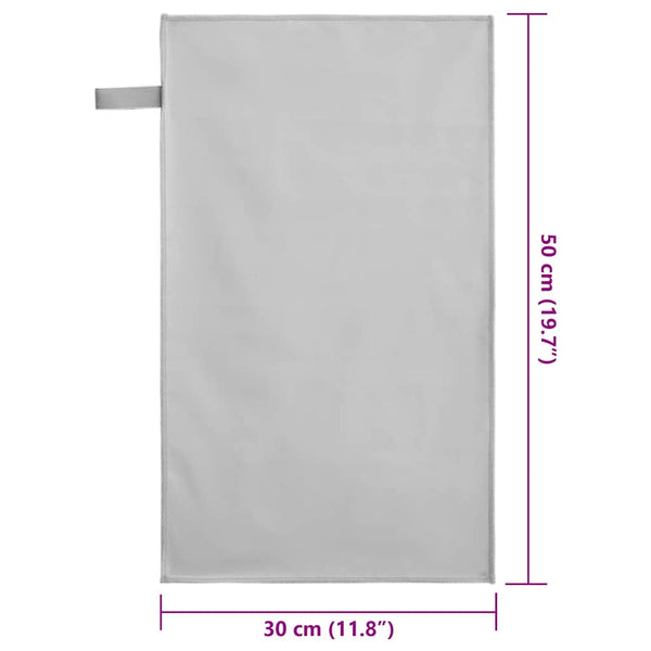 Urheilupyyhkeet 2 pcs Harmaa 50 x 30 cm Polyesteri ja polyamidi