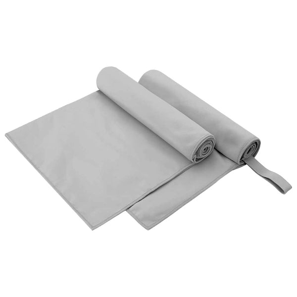Urheilupyyhkeet 2 pcs Harmaa 100 x 50 cm