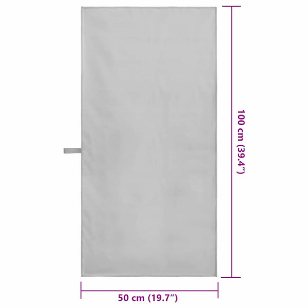 Urheilupyyhkeet 2 pcs Harmaa 100 x 50 cm