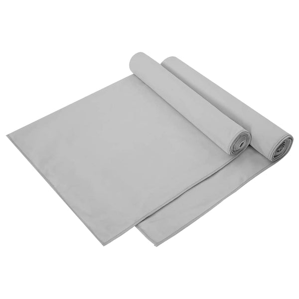 Urheilupyyhkeet 2 pcs Harmaa 140 x 70 cm