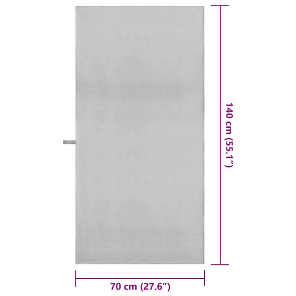 Urheilupyyhkeet 2 pcs Harmaa 140 x 70 cm