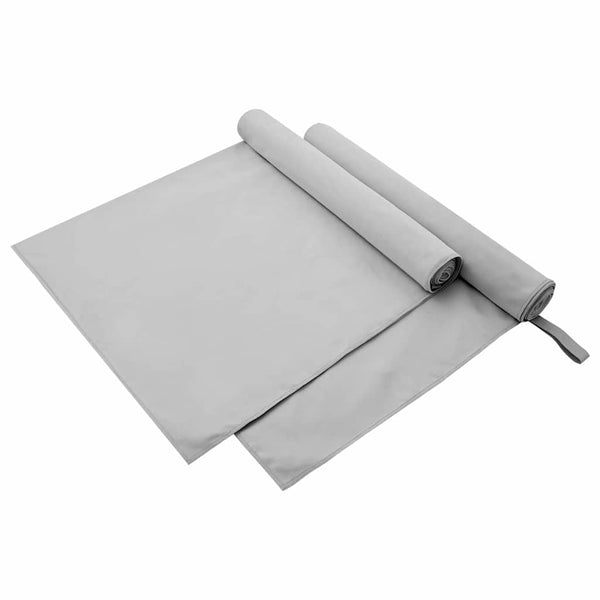 Urheilupyyhkeet 2 pcs Harmaa 180 x 90 cm