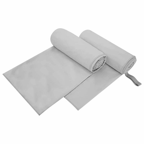 Urheilupyyhkeet 2 pcs Harmaa 200 x 100 cm