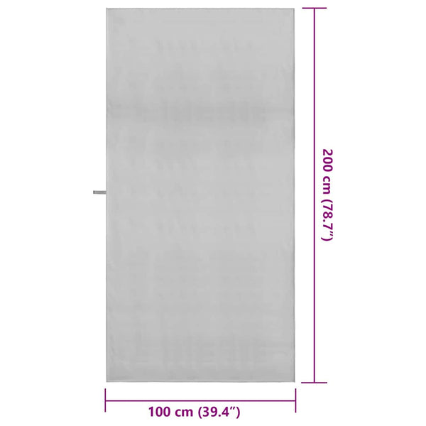 Urheilupyyhkeet 2 pcs Harmaa 200 x 100 cm