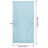 Urheilupyyhkeet 2 pcs Sininen 100 x 50 cm
