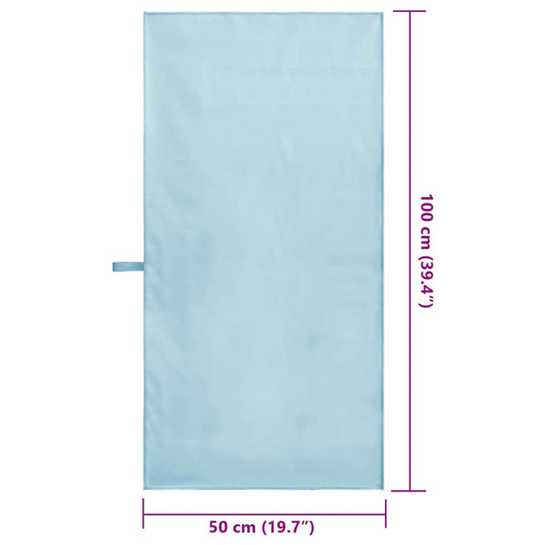 Urheilupyyhkeet 2 pcs Sininen 100 x 50 cm