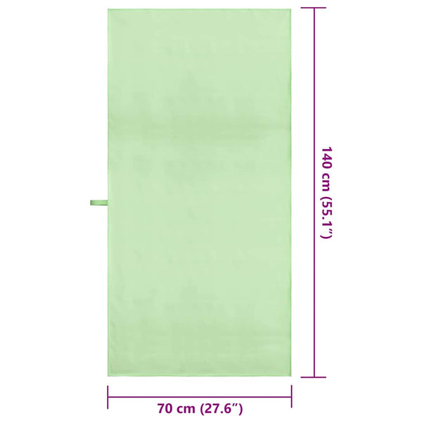 Urheilupyyhkeet 2 pcs Vihreä 140 x 70 cm
