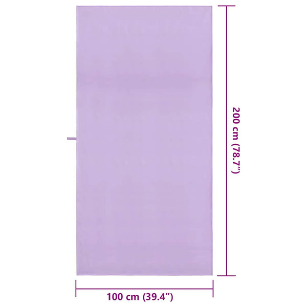 Urheilupyyhkeet 2 pcs Violetti 200 x 100 cm