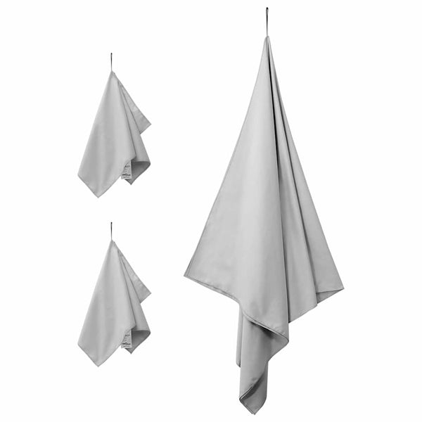 Urheilupyyhesetti 3 pcs Harmaa Polyesteri ja polyamidi