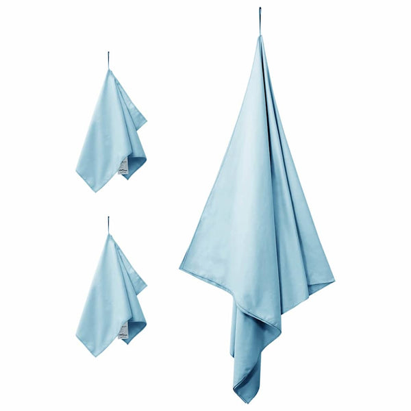 Urheilupyyhesetti 3 pcs Sininen Polyesteri ja polyamidi