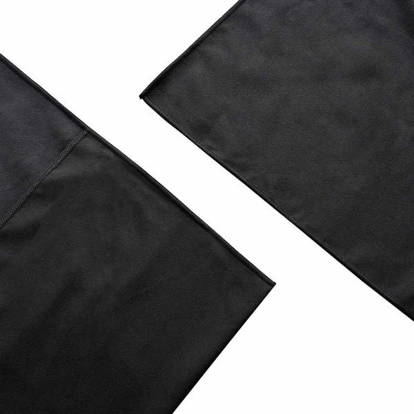 Ulkotuolipyyhkeet 2 pcs Musta 130 x 60 cm