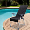 Ulkotuolipyyhkeet 2 pcs Musta 130 x 60 cm
