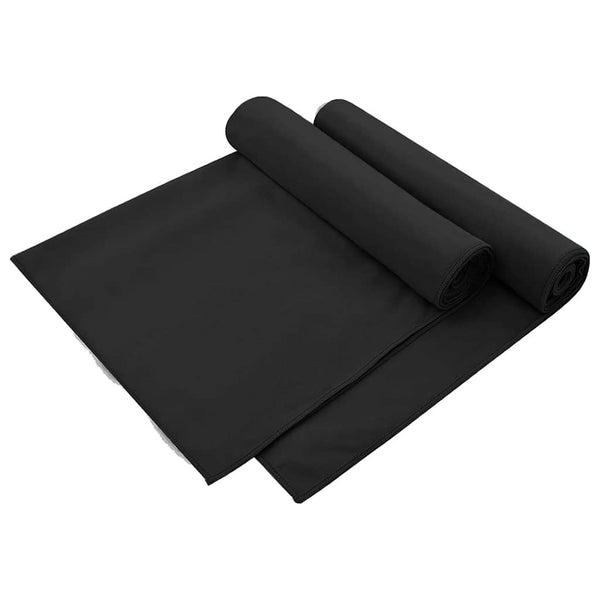 Ulkotuolipyyhkeet 2 pcs Musta 130 x 60 cm