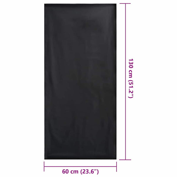 Ulkotuolipyyhkeet 2 pcs Musta 130 x 60 cm