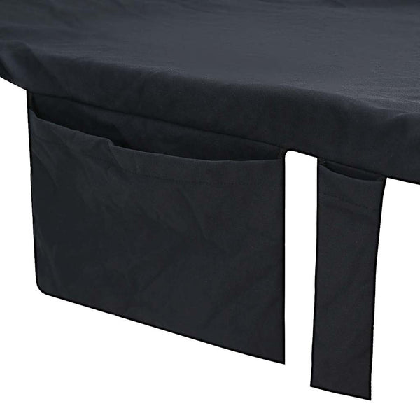 Aurinkotuoli Pyyhkeet 2 pcs Musta 210 x 75 cm