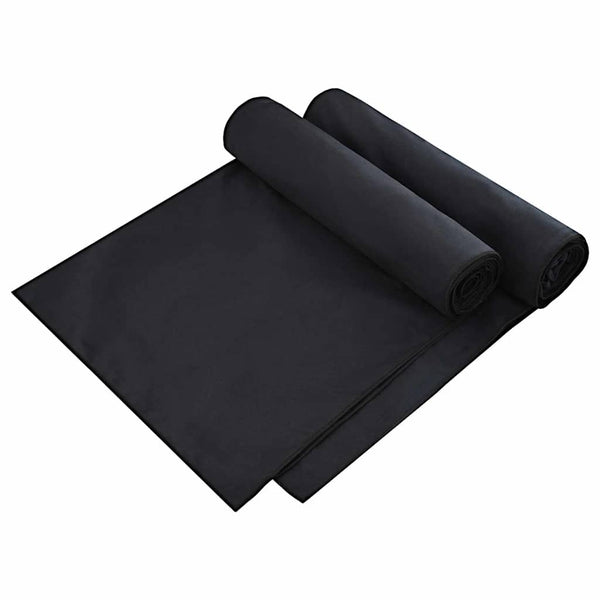 Aurinkotuoli Pyyhkeet 2 pcs Musta 210 x 75 cm