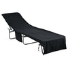 Aurinkotuoli Pyyhkeet 2 pcs Musta 210 x 75 cm