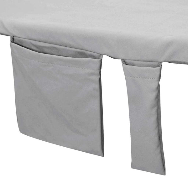 Aurinkotuoli Pyyhkeet 2 pcs Tummanharmaa 210 x 75 cm