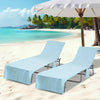 Aurinkotuoli Pyyhkeet 2 pcs Sininen 210 x 75 cm