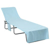 Aurinkotuoli Pyyhkeet 2 pcs Sininen 210 x 75 cm