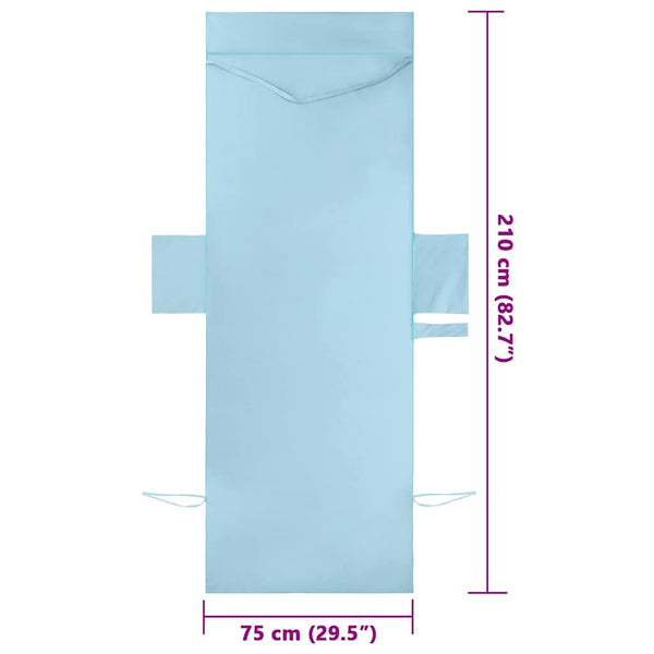 Aurinkotuoli Pyyhkeet 2 pcs Sininen 210 x 75 cm
