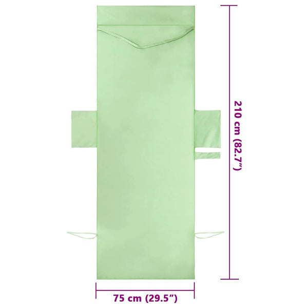 Aurinkotuoli Pyyhkeet 2 pcs Vihreä 210 x 75 cm