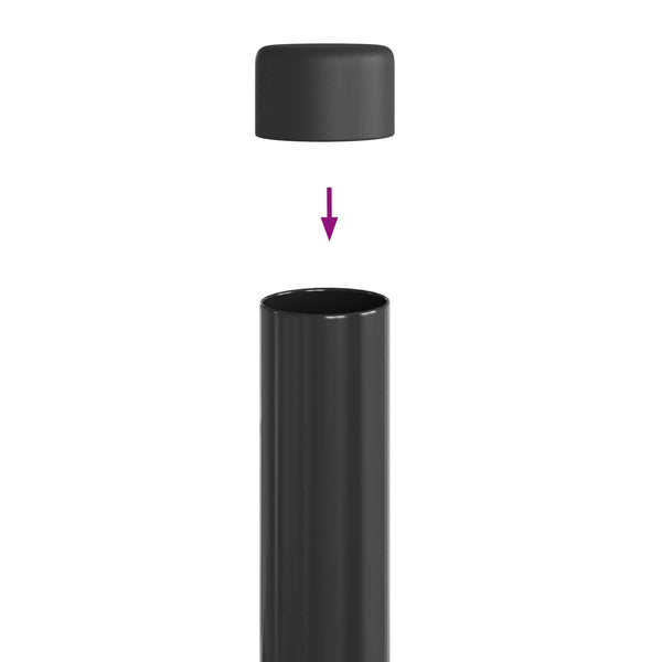 Aitalatu 2 kpl Harmaa 50 cm Jauhemaalattu teräs