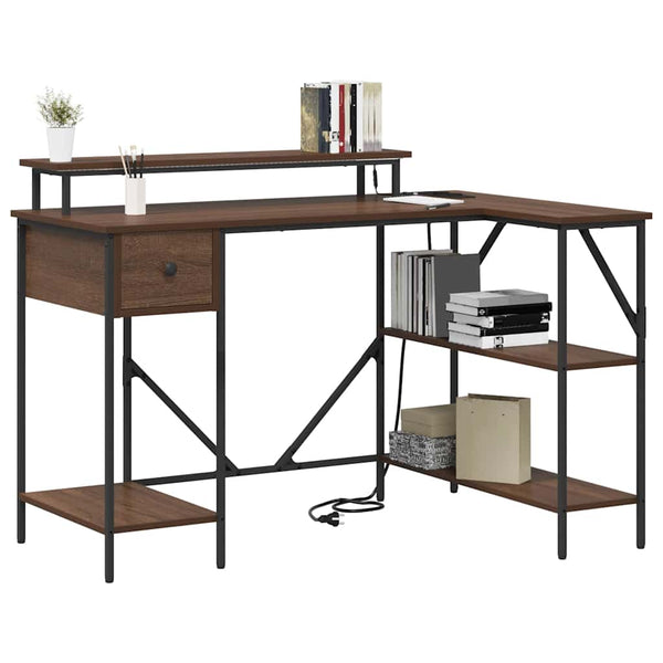 Pöytä Ruskea tammi 120 x 79 x 86,5 cm Tekninen puu