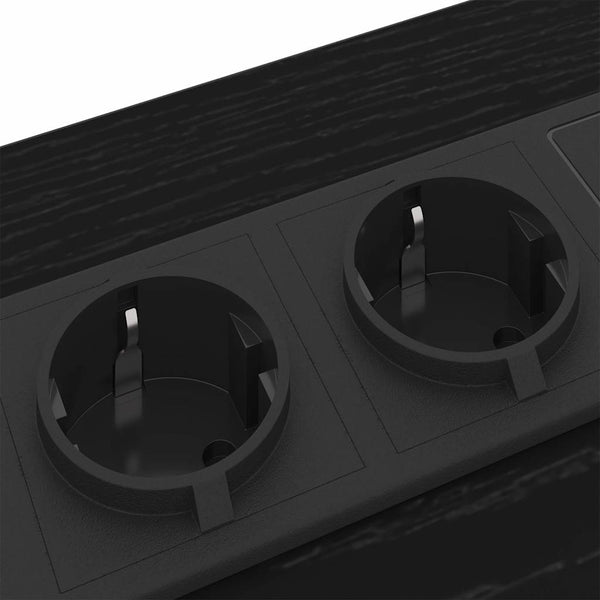 Yöpöytä 2 pcs Musta tammi 30 x 48 x 61 cm Tekninen puu