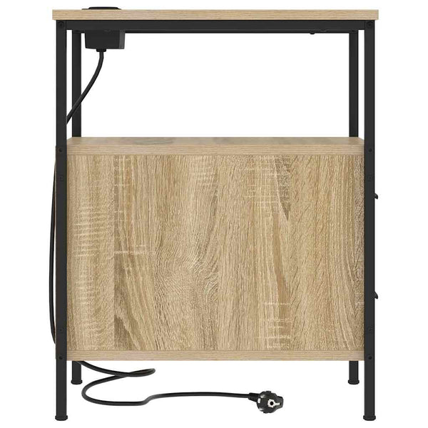 Yöpöytä 2 pcs Sonoma tammi 30 x 48 x 61 cm Tekninen puu