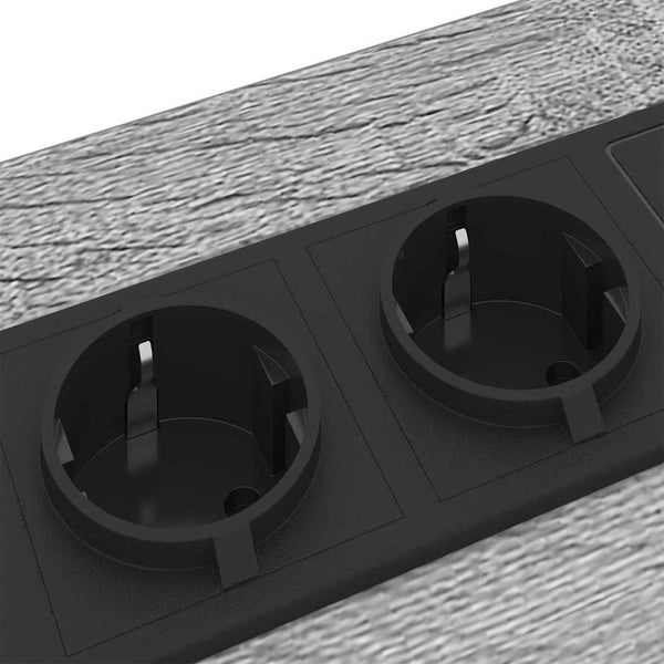 Yöpöytä 2 pcs Harmaa sonoma 30 x 48 x 61 cm Tekninen puu