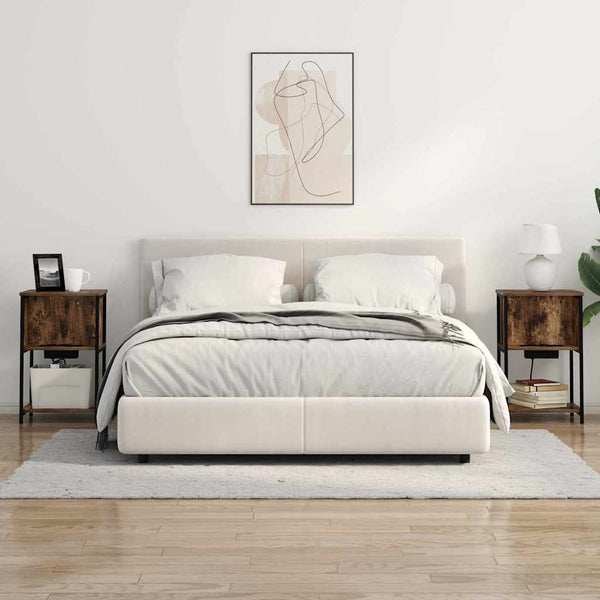 Yöpöytäkaappi Savupähkinä 38 x 31 x 61 cm Tekninen puu