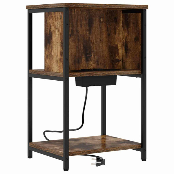 Yöpöytäkaappi Savupähkinä 38 x 31 x 61 cm Tekninen puu