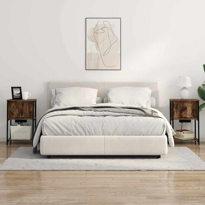 Yöpöytäkaappi 2 pcs Savutammi 38 x 31 x 61 cm Tekninen puu