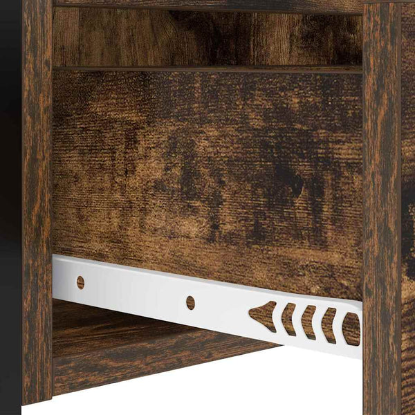 Yöpöytä, jossa on latausasema 2 pcs Savupähkinä 40 x 31 x 60 cm