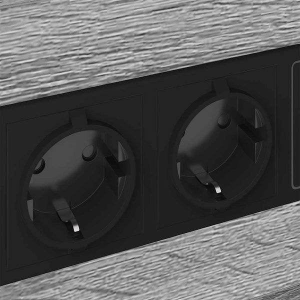 Yöpöytä, jossa on latausasema Harmaa sonoma 40 x 31 x 60 cm