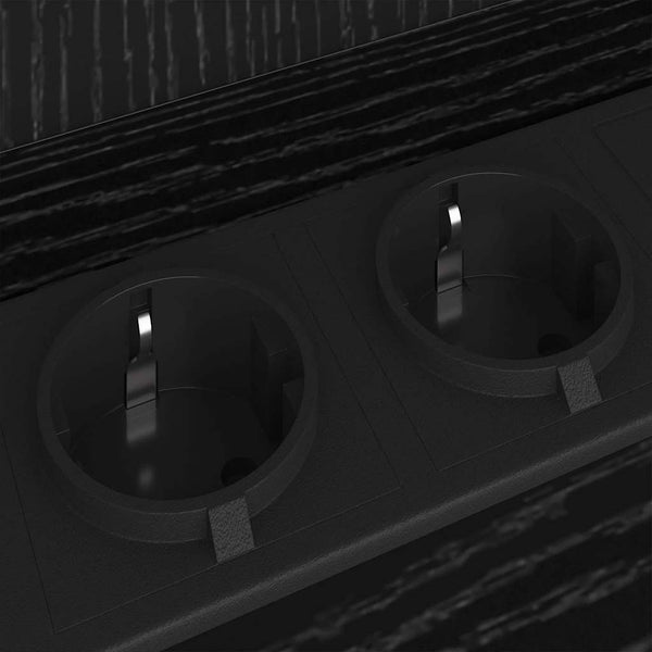 Yöpöytä hyllyllä Musta tammi 40 x 40 x 61 cm Tekninen puu