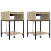 Yöpöytä 2 pcs Sonoma tammi 40 x 40 x 61 cm Tekninen puu
