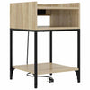 Yöpöytä 2 pcs Sonoma tammi 40 x 40 x 61 cm Tekninen puu