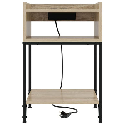 Yöpöytä 2 pcs Sonoma tammi 40 x 40 x 61 cm Tekninen puu