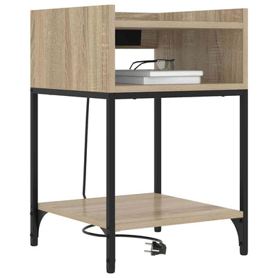 Yöpöytä 2 pcs Sonoma tammi 40 x 40 x 61 cm Tekninen puu