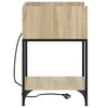 Yöpöytä 2 pcs Sonoma tammi 40 x 40 x 61 cm Tekninen puu