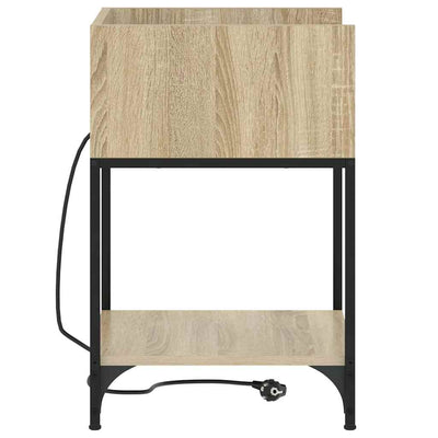 Yöpöytä 2 pcs Sonoma tammi 40 x 40 x 61 cm Tekninen puu