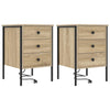 Yöpöytäkaappi 2 pcs Sonoma tammi 42 x 41 x 61 cm Tekninen puu