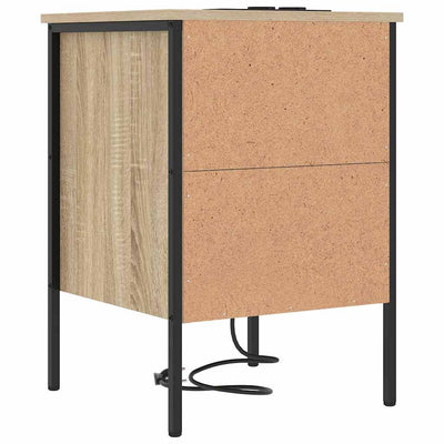 Yöpöytäkaappi 2 pcs Sonoma tammi 42 x 41 x 61 cm Tekninen puu
