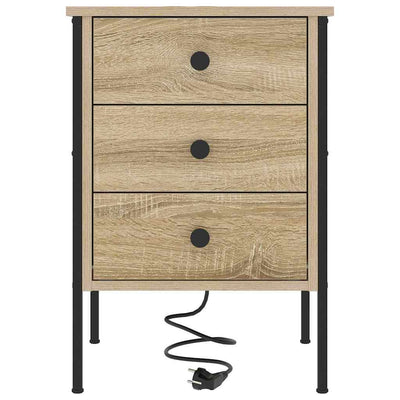 Yöpöytäkaappi 2 pcs Sonoma tammi 42 x 41 x 61 cm Tekninen puu