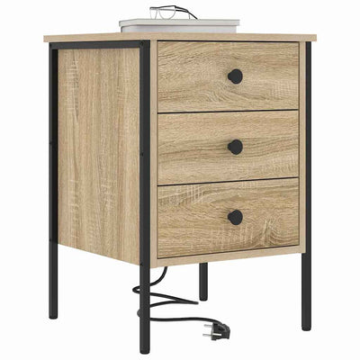 Yöpöytäkaappi 2 pcs Sonoma tammi 42 x 41 x 61 cm Tekninen puu