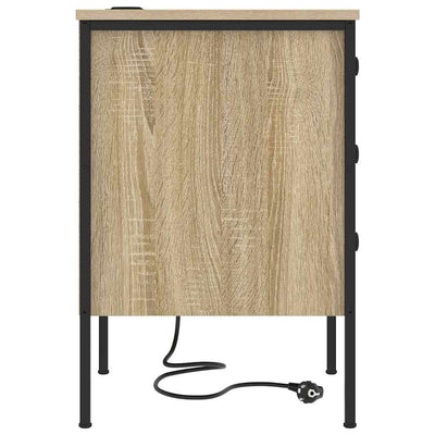 Yöpöytäkaappi 2 pcs Sonoma tammi 42 x 41 x 61 cm Tekninen puu