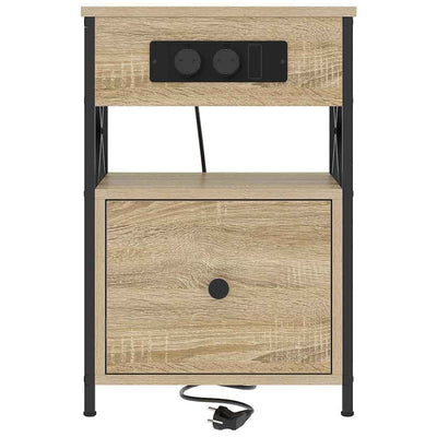 Yöpöytäkaappi 2 pcs Sonoma tammi 40 x 31 x 60 cm Tekninen puu